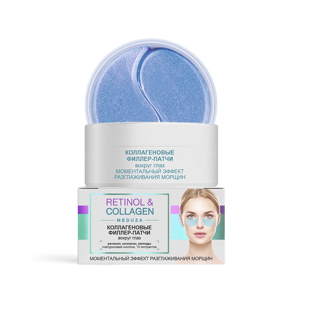 Витэкс Патчи-филлеры под глаза Retinol&Collagen meduza Коллагеновые, банка (60шт)